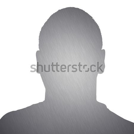 Brushed Metal Man Silhouette Stock photo © ArenaCreative