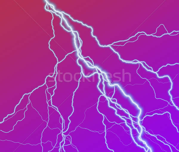 Klassz villám piros égbolt kirakat elektromosság Stock fotó © ArenaCreative