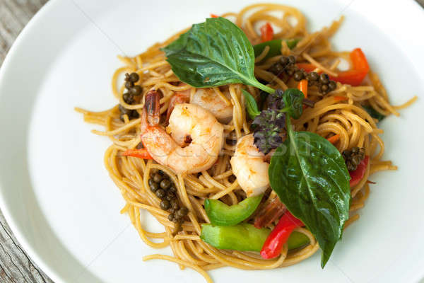 Thai Shrimp with Noodles Meal Stock photo © arenacreative