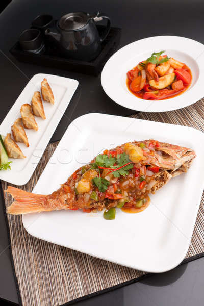 Stock photo: Thai Style Seafood Dishes