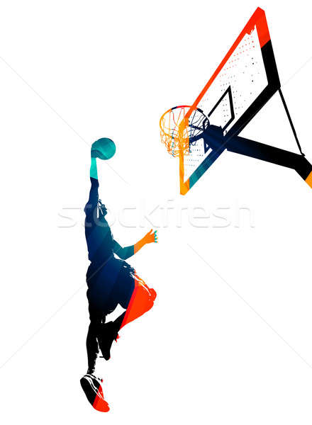 Funky Basketball Slam Dunk Stock photo © ArenaCreative