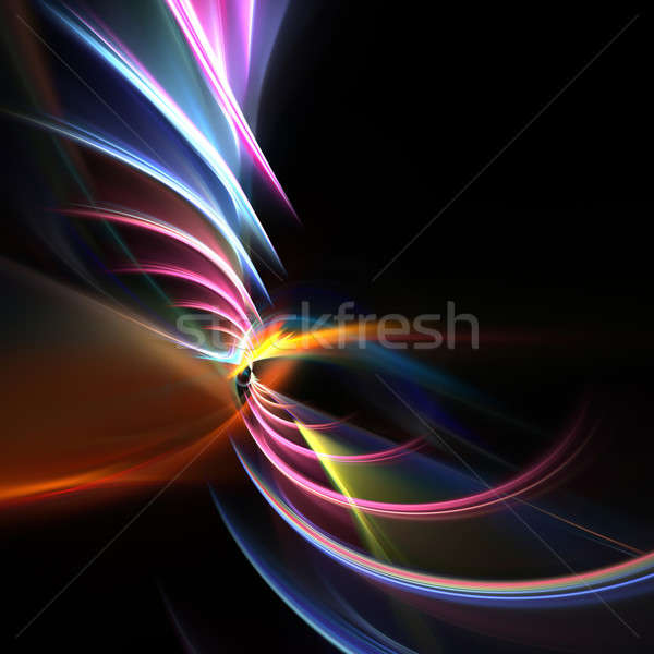 Swirly Fractal Swoosh Layout Stock photo © ArenaCreative