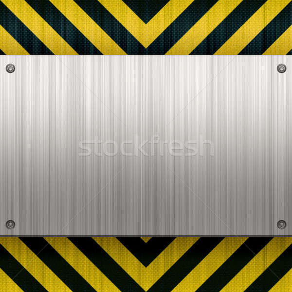Ipari 3D fém tányér építkezés veszély Stock fotó © ArenaCreative