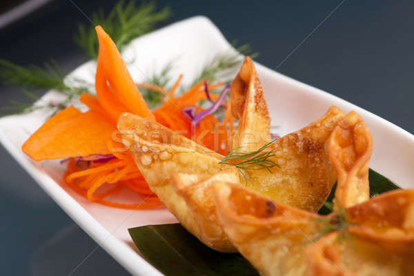 Thai Crab Cream Cheese Wontons Appetizer Stock photo © ArenaCreative