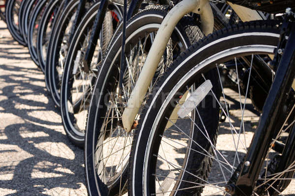 Row of Bicycle Tires Stock photo © ArenaCreative