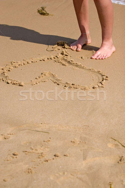 Heart In The Sand Stock photo © ArenaCreative