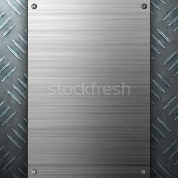 Brushed Aluminum Diamond Plate Stock photo © ArenaCreative