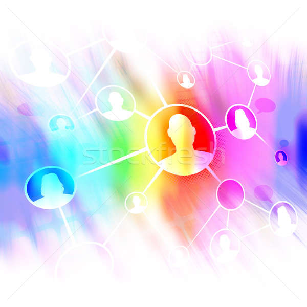 Social Networking Friends Diagram Stock photo © ArenaCreative