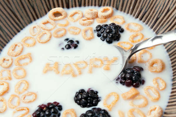 Happy Breakfast Cereal Stock photo © ArenaCreative