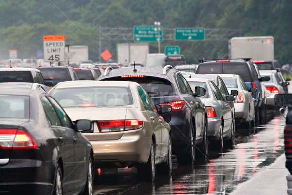 Atasco de tráfico típico escena hora punta coches Foto stock © ArenaCreative