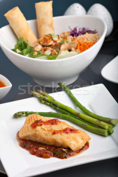 Thai Sea Bass Seafood Dinner Stock photo © ArenaCreative