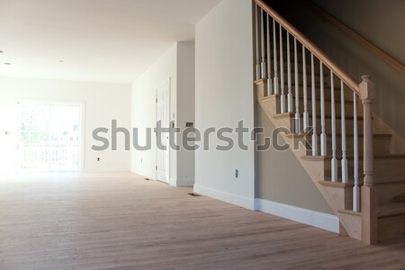 Neues Zuhause Innenraum Treppe Bau Zimmer unvollendet Stock foto © ArenaCreative