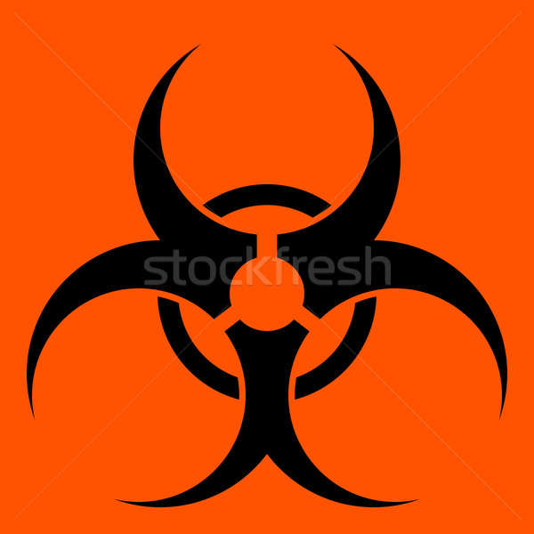 Bioveszély szimbólum szilárd piros egészség narancs Stock fotó © ArenaCreative