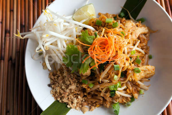 Chicken Pad Thai Top Down Stock photo © arenacreative