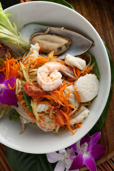 Thai frutti di mare insalata tradizionale piatto Foto d'archivio © arenacreative