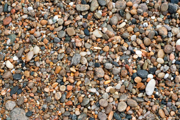 [[stock_photo]]: Plage · cailloux · vue · humide · pierres