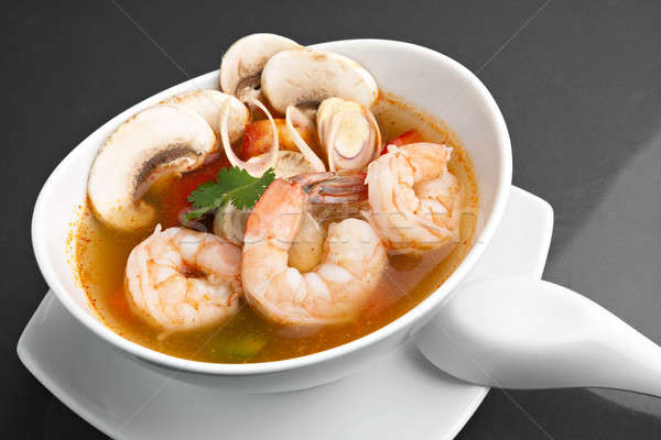 Stock photo: Thai Vegetable Soup with Shrimp