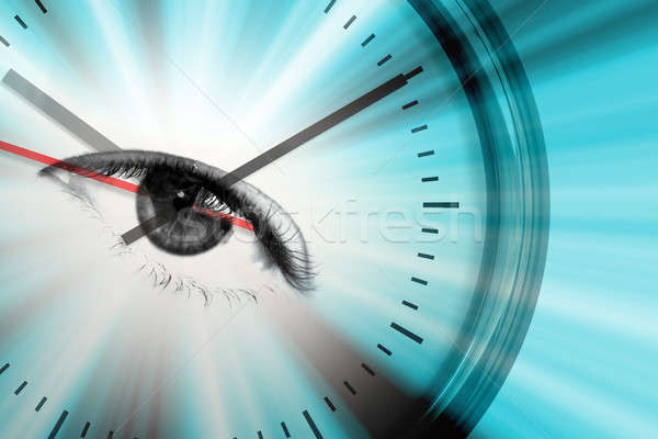 Tiempo montaje alrededor acontecimientos reloj ojo Foto stock © ArenaCreative