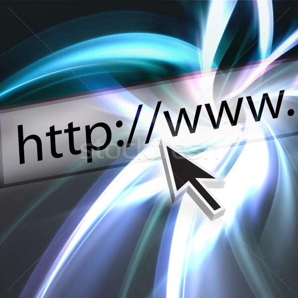Internetowych myszą arrow wskazując url przeglądarka Zdjęcia stock © ArenaCreative
