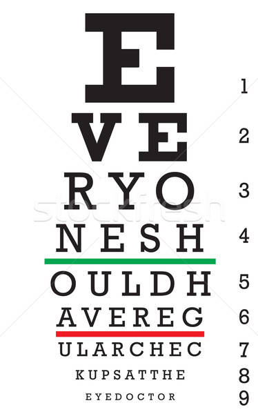 Eye Chart Vector Stock photo © ArenaCreative