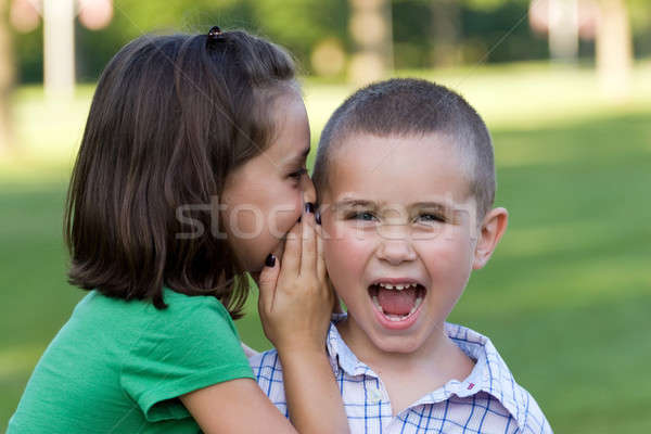Kids Telling Secrets Stock photo © ArenaCreative