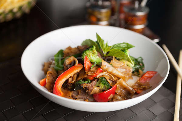 Drunken Noodle Thai Food Stock photo © arenacreative