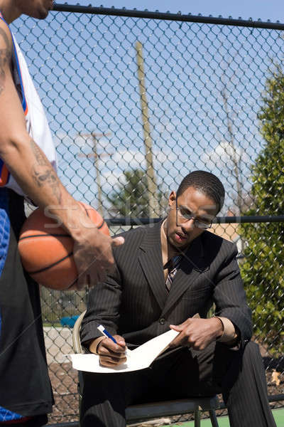 Stockfoto: Basketbal · coach · business · pak · spelen