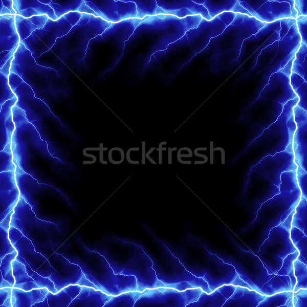 Frame bliksem geïsoleerd zwarte abstract Stockfoto © ArenaCreative