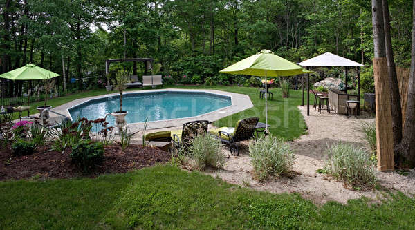 Lujoso suelo piscina gran angular panorámica vista Foto stock © ArenaCreative