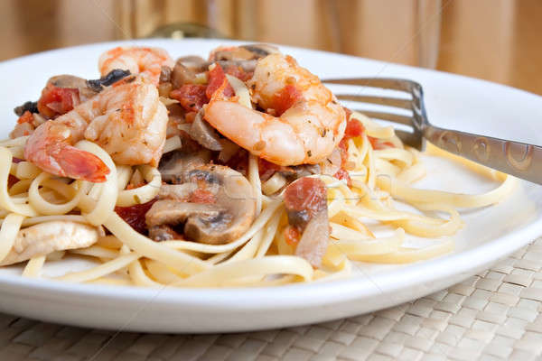 Shrimp Pasta Dish Stock photo © ArenaCreative