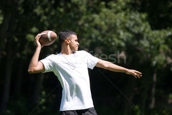 Man Throwing a Football Stock photo © ArenaCreative