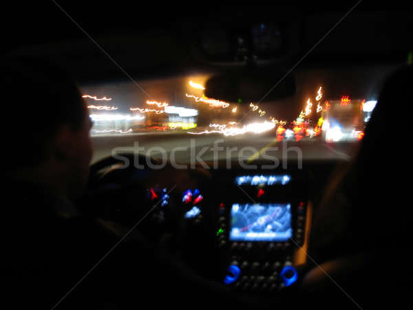 Night Driving Light Trails Stock photo © ArenaCreative