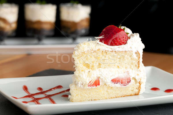 Strawberry Shortcake Slice Stock photo © arenacreative