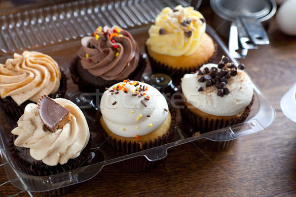 Gourmet Cupcakes in Package Stock photo © ArenaCreative