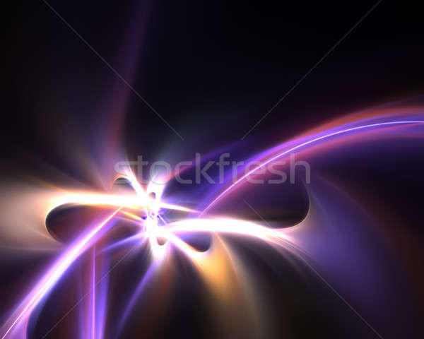 Funky streszczenie świetle fractal fale dymu Zdjęcia stock © ArenaCreative