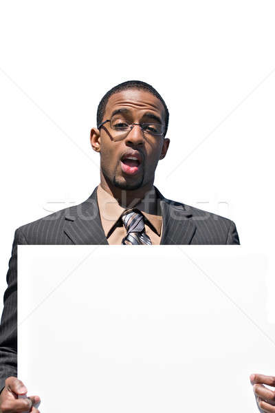 Man Holding a Sign Stock photo © ArenaCreative