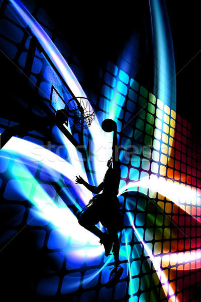 Abstract Basketball Silhouette Stock photo © ArenaCreative