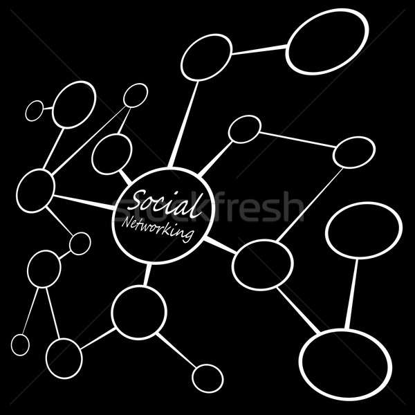 Networking grafico vuota diagramma di flusso diagramma Foto d'archivio © ArenaCreative
