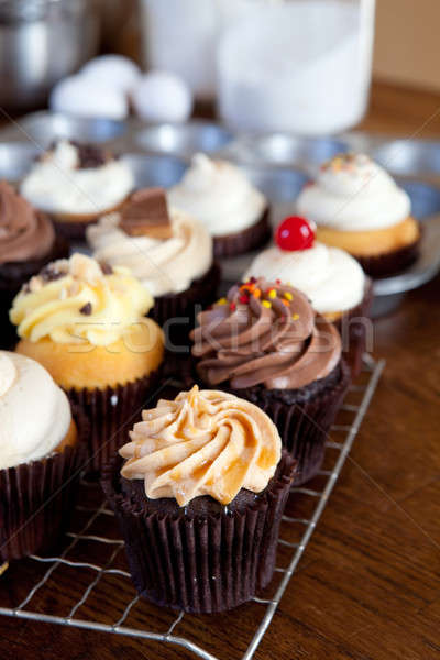 Delicious Gourmet Cupcakes Stock photo © ArenaCreative