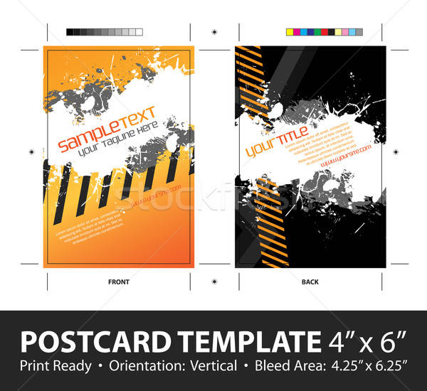 Grungy Postcard Template Stock photo © ArenaCreative
