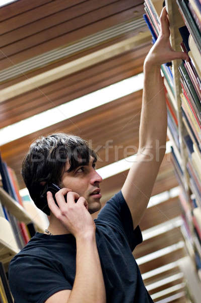 Stock photo: Man Searching at the Library