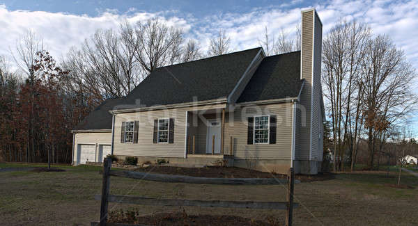 Newly Built Residential Home Panorama Stock photo © ArenaCreative