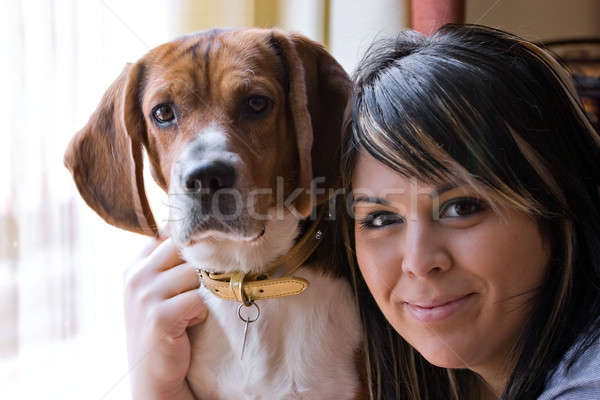 Woman And Her Dog Stock photo © ArenaCreative