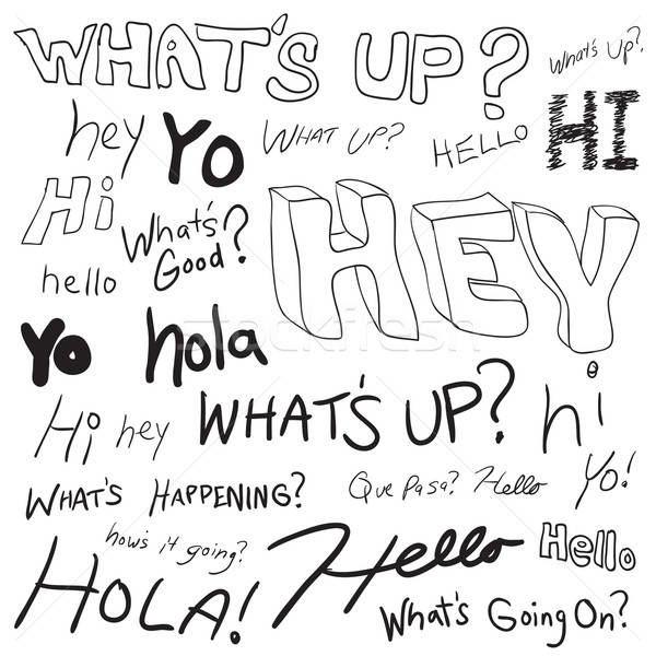 Greeting Doodles Stock photo © ArenaCreative