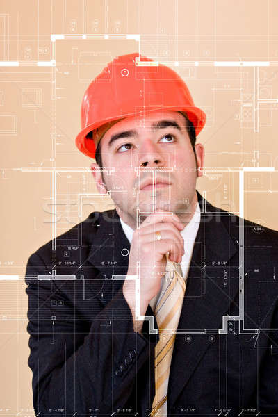 Examining the Blueprints Stock photo © ArenaCreative
