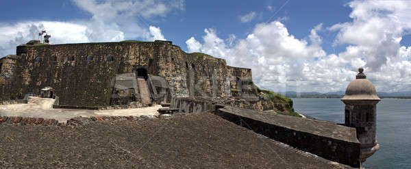 Fort panorama oude san juan Puerto Rico populair Stockfoto © ArenaCreative