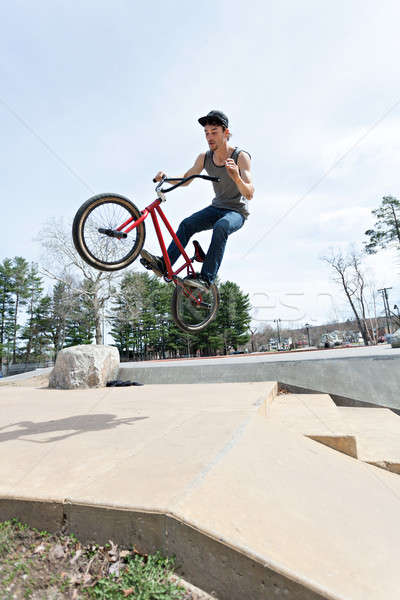 BMX Rider Jumping Stock photo © arenacreative