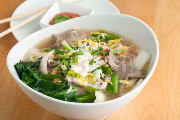 Thai Soup with Beef Stock photo © arenacreative