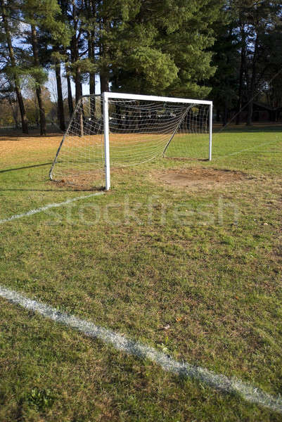 Piłka nożna cel dziedzinie koniec pusty parku Zdjęcia stock © ArenaCreative