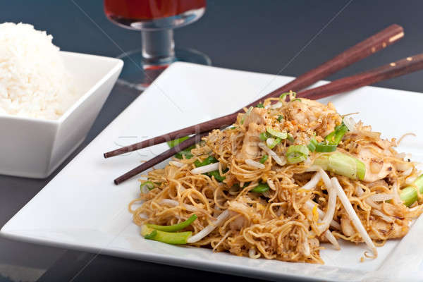 Thai Lo Mein Noodles Stock photo © ArenaCreative